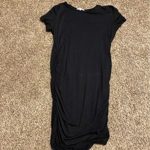 Ruched black dress